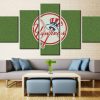 New York Yankees Sports Team Green - Sport 5 Panel Canvas Art Wall Decor