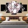 New York Yankees Thunder Logo Baseball - 5 Panel Canvas Art Wall Decor