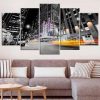 New York Yellow Taxi 1 - Nature 5 Panel Canvas Art Wall Decor