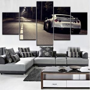 Nissan GTR Car 5 Car & Motor - 5 Panel Canvas Art Wall Decor