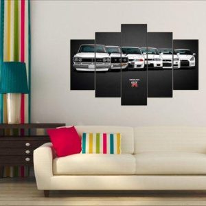 Nissan Gtr 1 - Automative 5 Panel Canvas Art Wall Decor