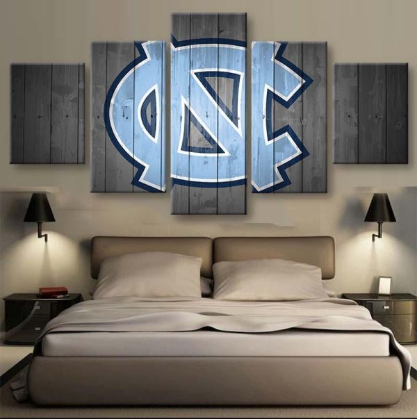 North Carolina Tar Heels NBA Basketball - 5 Panel Canvas Art Wall Decor