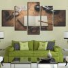 Notebook Magnifying Glass - Abstract 5 Panel Canvas Art Wall Decor