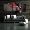 Nude Girl Back Color - Abstract 5 Panel Canvas Art Wall Decor