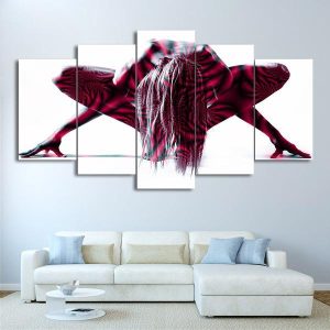 Nude Woman Body - Abstract 5 Panel Canvas Art Wall Decor