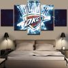 OKC Thunder NBA Basketball - 5 Panel Canvas Art Wall Decor