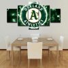 Oakland Athletics (Green) Baseball - 5 Panel Canvas Art Wall Decor