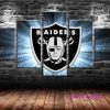 Oakland Raiders Logo Poster 3 Football - 5 Panel Canvas Art Wall Decor