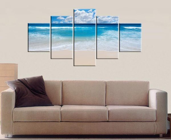 Ocean And Blue - Ocean 5 Panel Canvas Art Wall Decor