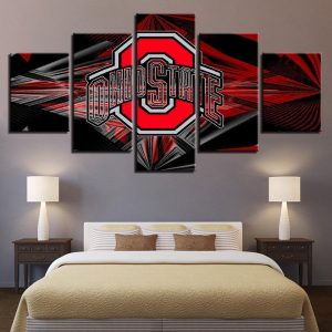 Ohio State Buckeyes Football Sport - 5 Panel Canvas Art Wall Decor