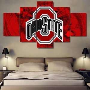 Ohio State Buckeyes Sports Team Sport - 5 Panel Canvas Art Wall Decor