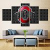 Ohio State College Football Sport - 5 Panel Canvas Art Wall Decor