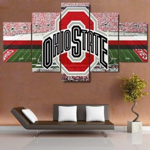 Ohio State Stadium Sport - 5 Panel Canvas Art Wall Decor