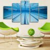 Oil Wimming Pool Underwater Landscape - Nature 5 Panel Canvas Art Wall Decor