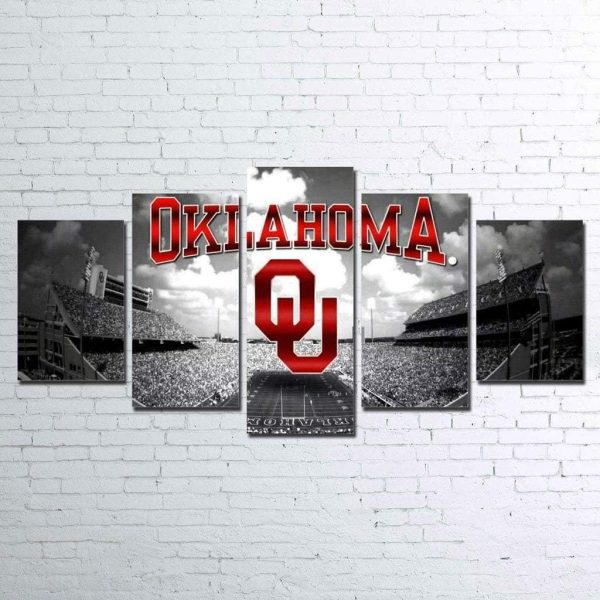 Oklahoma Sooners Sport - 5 Panel Canvas Art Wall Decor