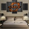 Oklahoma State Cowboys College Sport - 5 Panel Canvas Art Wall Decor