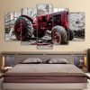 Old Broken Tractor Car - Automative 5 Panel Canvas Art Wall Decor