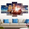 Old Sailing Ship - Space 5 Panel Canvas Art Wall Decor