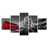 On London Bus Landscape - Automative 5 Panel Canvas Art Wall Decor