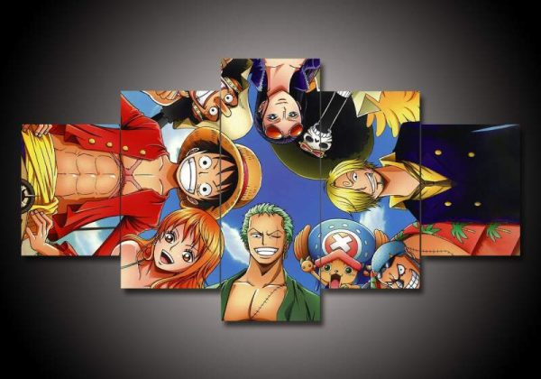 One Piece 10 - Anime 5 Panel Canvas Art Wall Decor