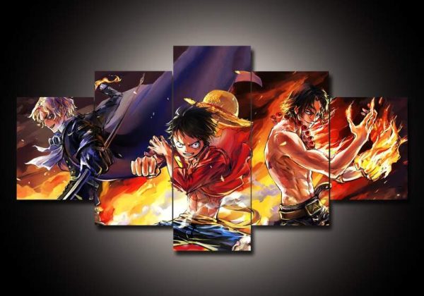 One Piece 7 - Anime 5 Panel Canvas Art Wall Decor