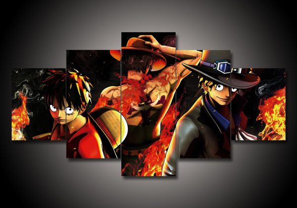 One Piece 9 - Anime 5 Panel Canvas Art Wall Decor