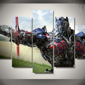 Optimus Prime Transformers Movie - 5 Panel Canvas Art Wall Decor