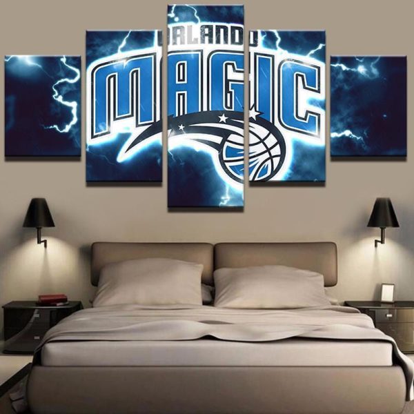 Orlando Magic NBA Basketball - 5 Panel Canvas Art Wall Decor