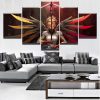 Overwatch Mercy Champion Poster Gaming - 5 Panel Canvas Art Wall Decor