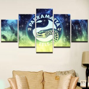 Parramatta Eels NRL Football - 5 Panel Canvas Art Wall Decor