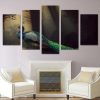 Peacock 7 - Animal 5 Panel Canvas Art Wall Decor