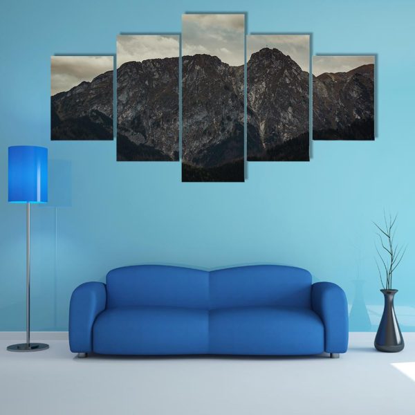 Peak Giewont In Tatra Mountains - Nature 5 Panel Canvas Art Wall Decor