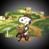 Peanuts - Snoopy - The Peanuts Gang In Christmas 7 - Cartoon 5 Panel Canvas Art Wall Decor