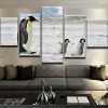 Penguin - Animal 5 Panel Canvas Art Wall Decor