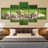 Pet Dog Group - Animal 5 Panel Canvas Art Wall Decor