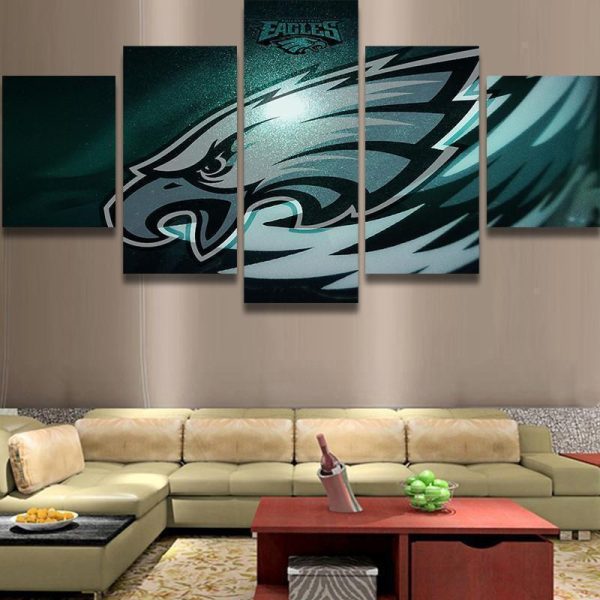 Philadelphia Eagles Football Sport - 5 Panel Canvas Art Wall Decor