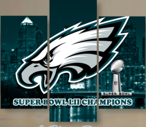 Philadelphia Eagles Super Bowl Sport - 5 Panel Canvas Art Wall Decor