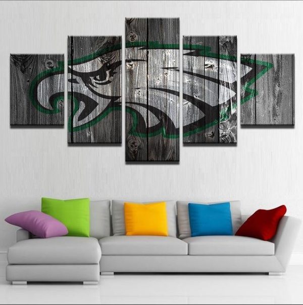 Philadelphia Eagles Team Sport - 5 Panel Canvas Art Wall Decor