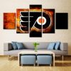 Philadelphia Flyers Nhl Team Fire - Sport 5 Panel Canvas Art Wall Decor