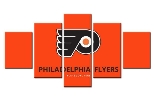 Philadelphia Flyers Nhl Team - Sport 5 Panel Canvas Art Wall Decor