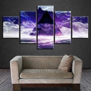 Pink Floyd Abstract Nature - 5 Panel Canvas Art Wall Decor