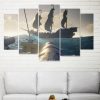 Pirate Ship Landscape - Movie 5 Panel Canvas Art Wall Decor