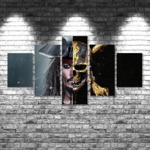 Pirates Of The Caribbean 8 - Movie 5 Panel Canvas Art Wall Decor