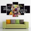 Pitbull Dog Abstract Animal - 5 Panel Canvas Art Wall Decor