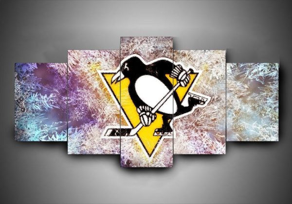 Pittsburgh Penguins 2 - Sport 5 Panel Canvas Art Wall Decor