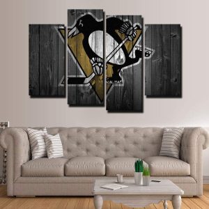 Pittsburgh Penguins Sport 4 Pieces - 4 Panel Canvas Art Wall Decor