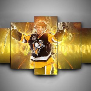 Pittsburgh Penguins - Patric H??Rnqvist - Sport 5 Panel Canvas Art Wall Decor