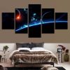 Planet 33 - Space 5 Panel Canvas Art Wall Decor