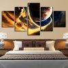 Planet 41 - Space 5 Panel Canvas Art Wall Decor