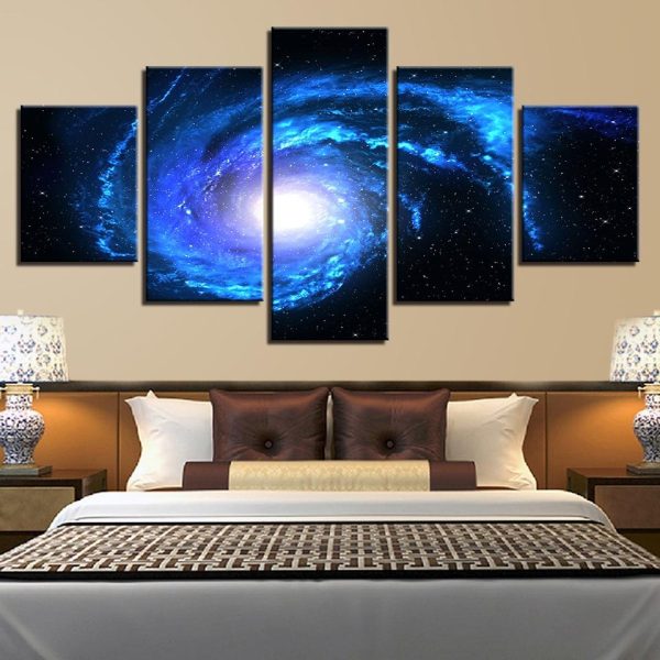 Planet 43 - Space 5 Panel Canvas Art Wall Decor